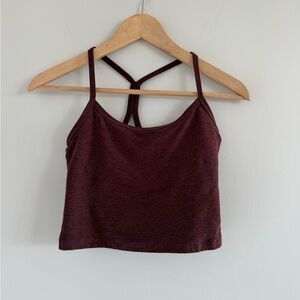 Beyond Yoga Medium Racerback Sports Bra Cropped Activewear Tank Workout Gym Top